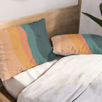 Waves On Sunset Hill | Waves Texture Design Pillow Sham Gallery Image 2