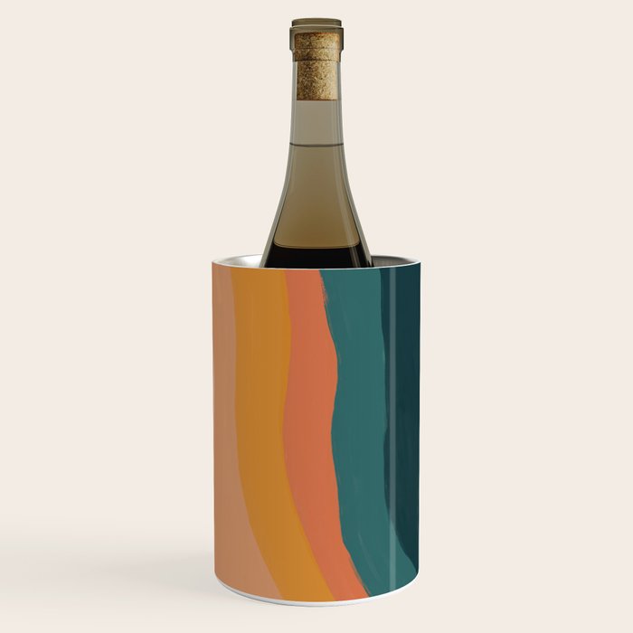 Waves On Sunset Hill | Waves Texture Design Wine Chiller Gallery Image 1