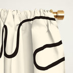 Abstract Lines 2 black and white Window Curtain Gallery Image 2