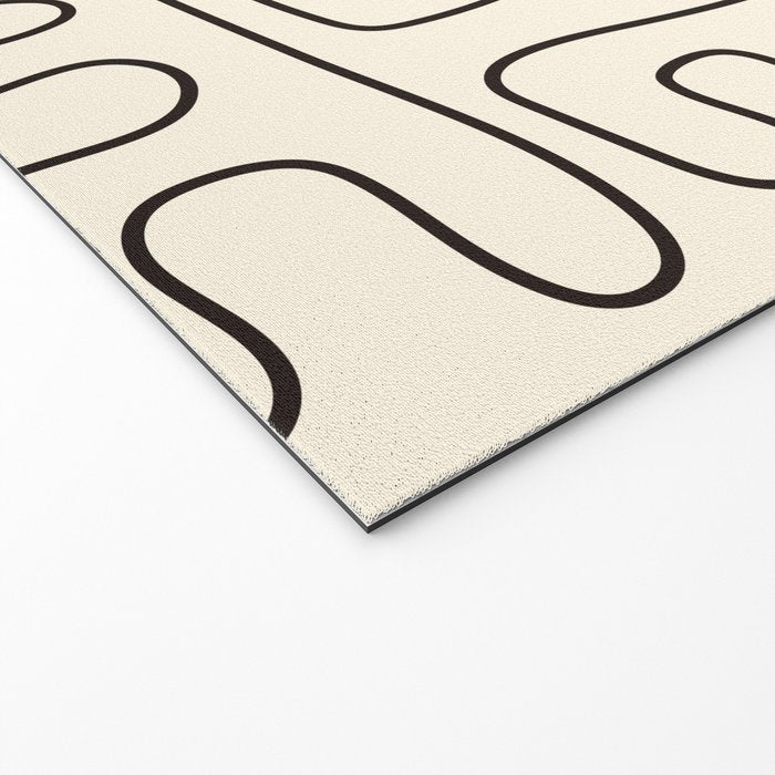Abstract Lines 2 black and white Welcome Mat Gallery Image 2