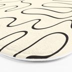 Abstract Lines 2 black and white Bath Mat Gallery Image 3