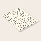 Abstract Lines 2 black and white Notebook Gallery Image 2