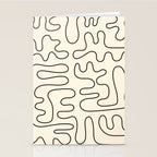 Abstract Lines 2 black and white Stationery Card Gallery Image 2