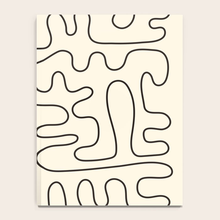 Abstract Lines 2 black and white Notebook Gallery Image 4