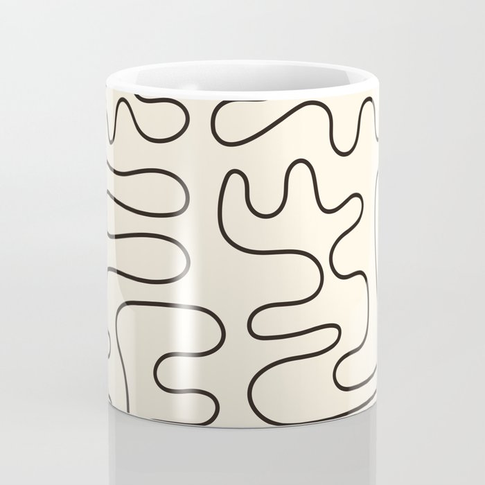 Abstract Lines 2 black and white Coffee Mug Gallery Image 4