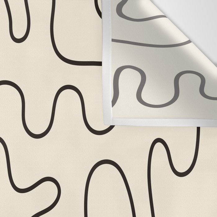 Abstract Lines 2 black and white Wall Tapestry Gallery Image 3
