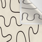 Abstract Lines 2 black and white Wall Tapestry Gallery Image 3