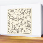 Abstract Lines 2 black and white Wall Mural Gallery Image 2