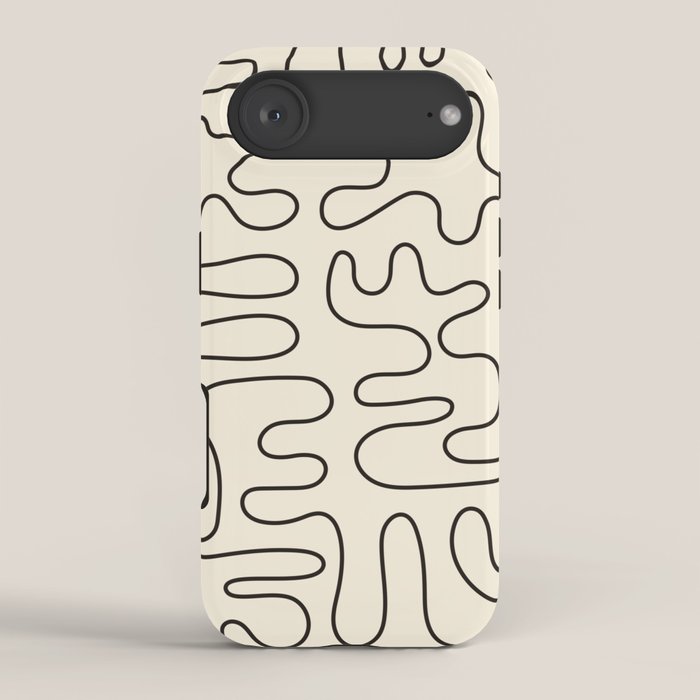 Abstract Lines 2 black and white iPhone Case Gallery Image 2