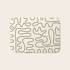 Abstract Lines 2 black and white Bath Mat Gallery Image 1