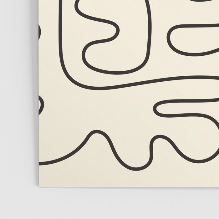 Abstract Lines 2 black and white Poster Gallery Image 3