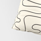 Abstract Lines 2 black and white Pillow Sham Gallery Image 4