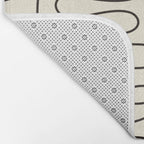 Abstract Lines 2 black and white Bath Mat Gallery Image 2
