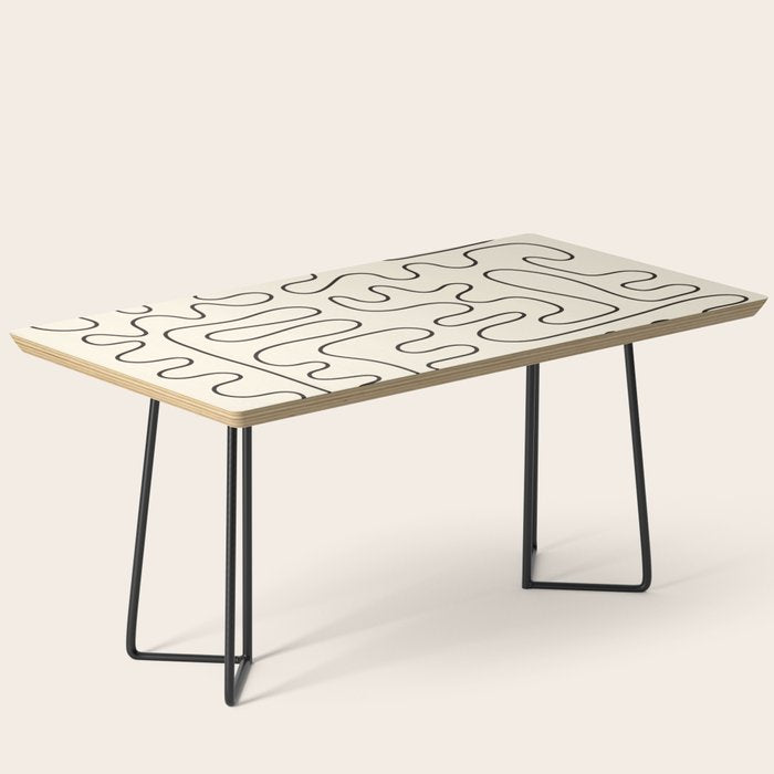 Abstract Lines 2 black and white Coffee Table Gallery Image 1