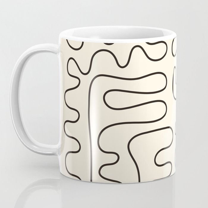 Abstract Lines 2 black and white Coffee Mug Gallery Image 3