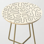 Abstract Lines 2 black and white Side Table Gallery Image 2