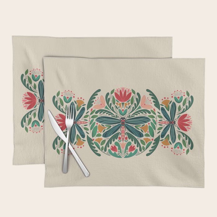 Dragonfly Folk Design Placemat Gallery Image 1