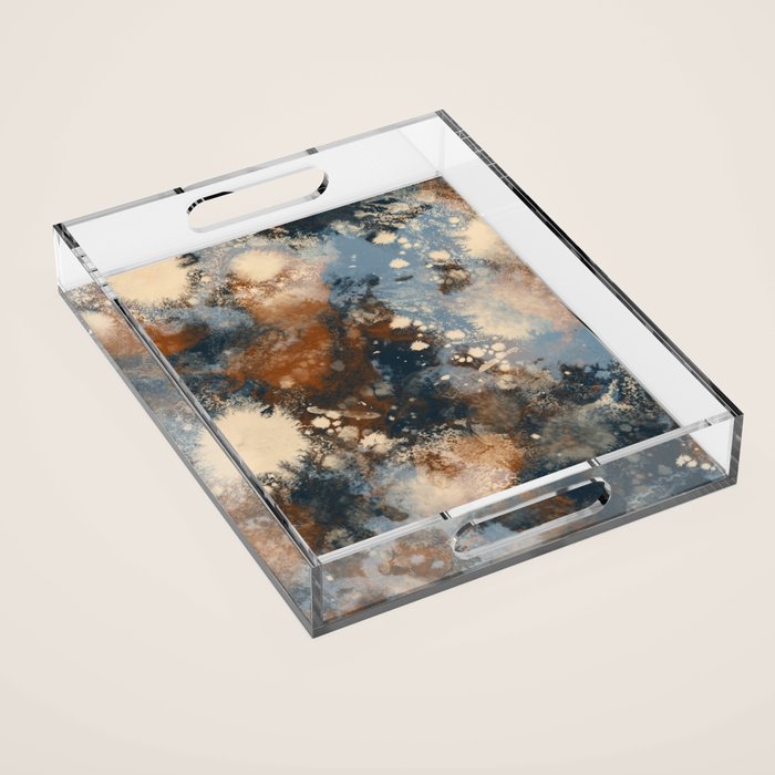 Earth watercolor splashes 2 Acrylic Tray Gallery Image 1