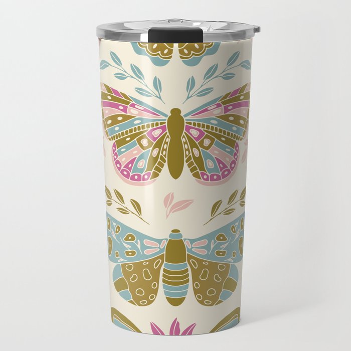 Vintage Butterflies  Travel Mug Gallery Image 1
