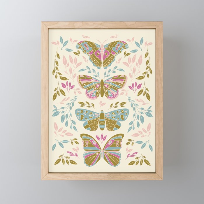 Vintage Butterflies  Mini Art Print Gallery Image 1