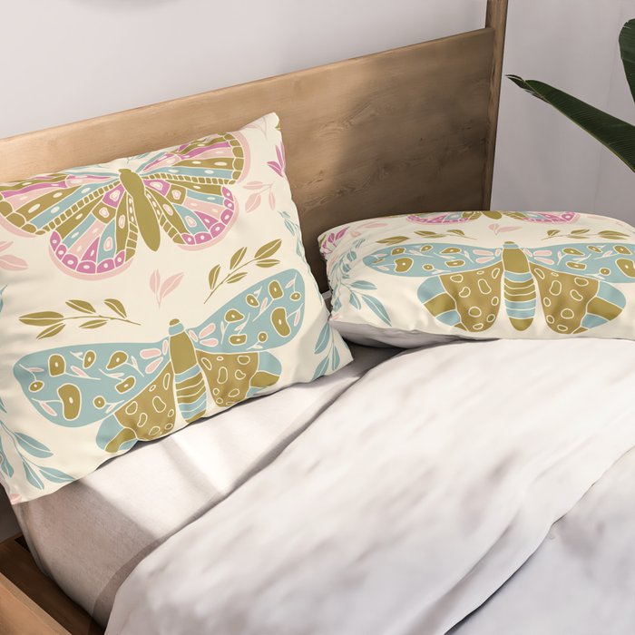 Vintage Butterflies  Pillow Sham Gallery Image 2