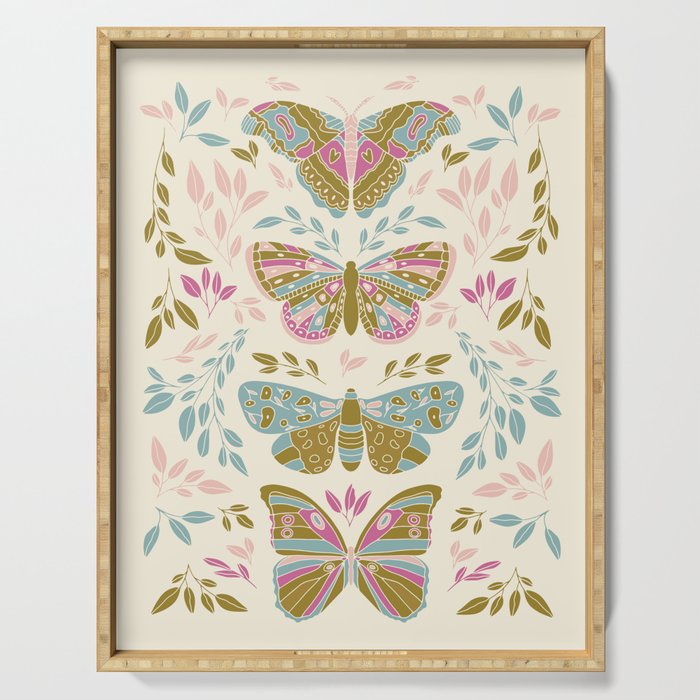 Vintage Butterflies  Serving Tray Gallery Image 1