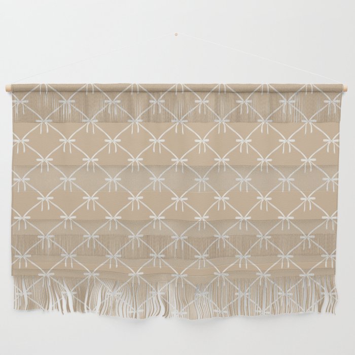Bows & Ribbons Pattern XLV Neutral Beige Wall Hanging Gallery Image 1