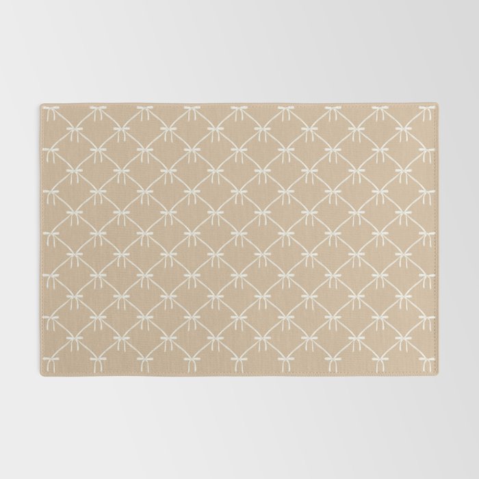 Bows & Ribbons Pattern XLV Neutral Beige Rug Gallery Image 2