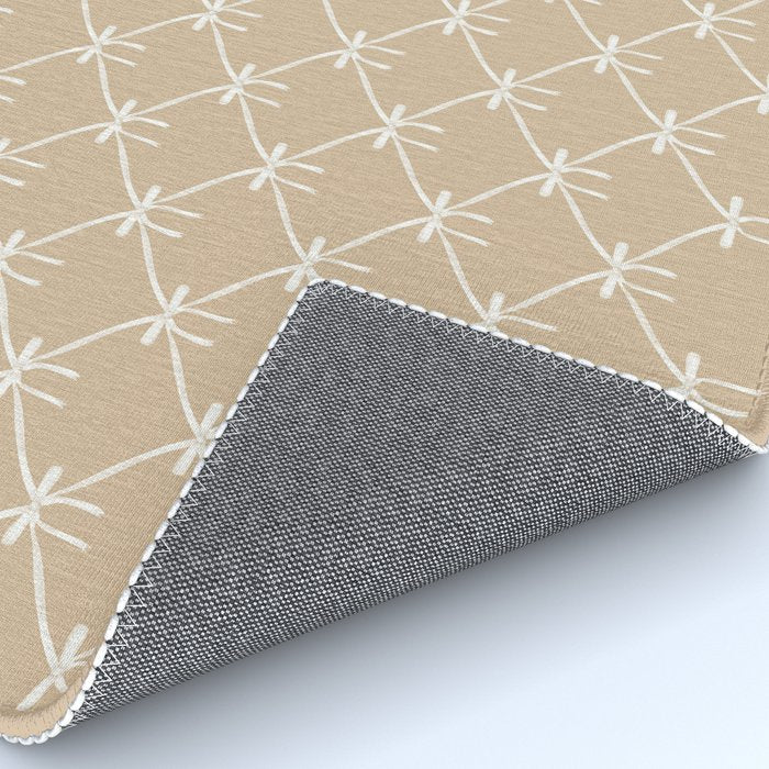 Bows & Ribbons Pattern XLV Neutral Beige Rug Gallery Image 4
