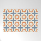 river stars - tangerine and blue Welcome Mat Gallery Image 1