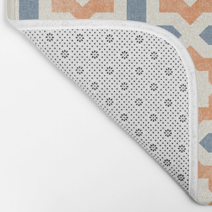 river stars - tangerine and blue Bath Mat Gallery Image 2