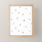 Mountain Skiers Pattern Mini Art Print Gallery Image 1