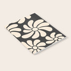 Black and White Retro Super Bloom - 70's vibe  Notebook Gallery Image 2