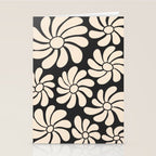 Black and White Retro Super Bloom - 70's vibe  Stationery Card Gallery Image 2