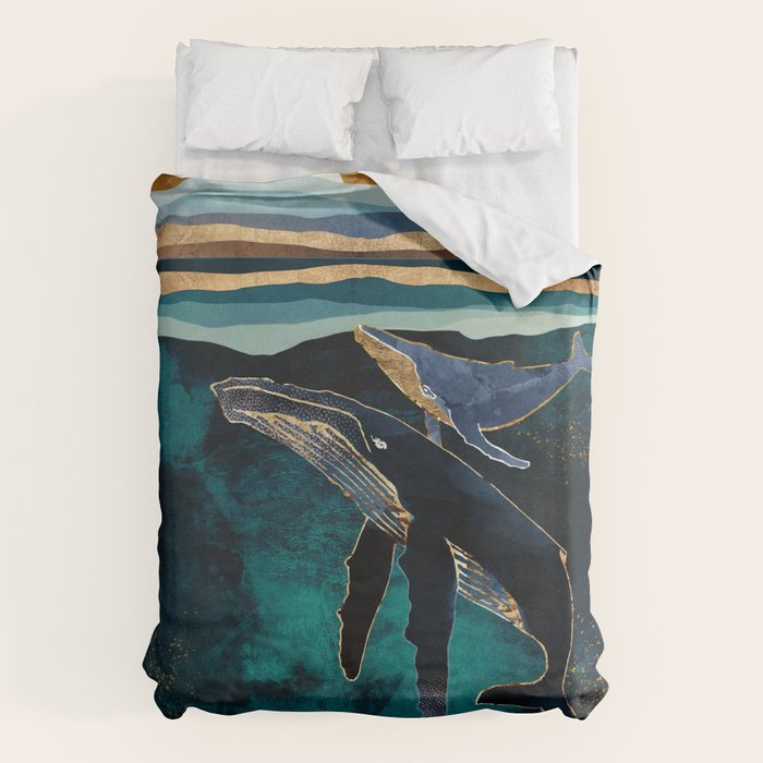 Moonlit Whales Duvet Cover Gallery Image 1