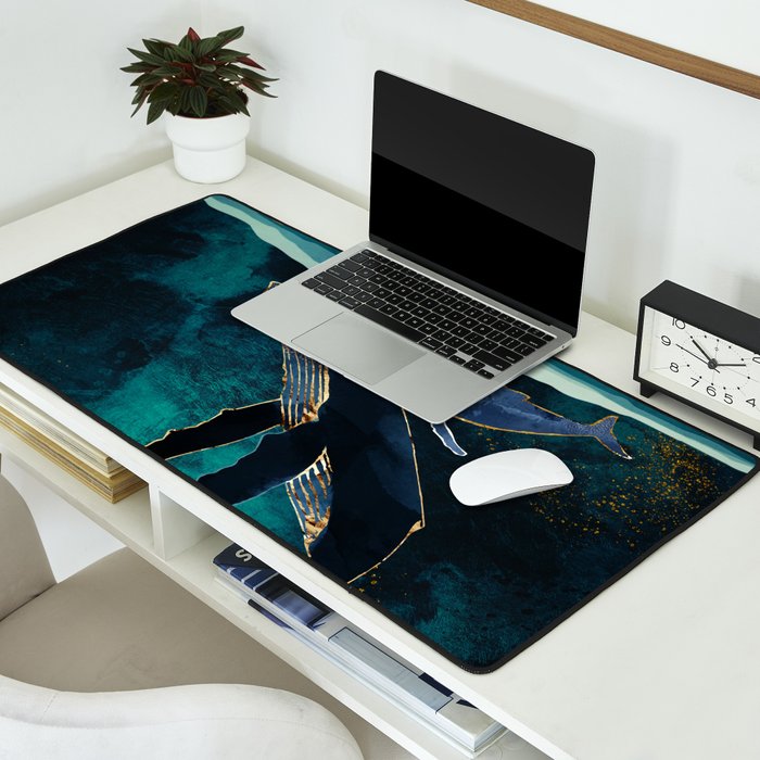 Moonlit Whales Desk Mat Gallery Image 2