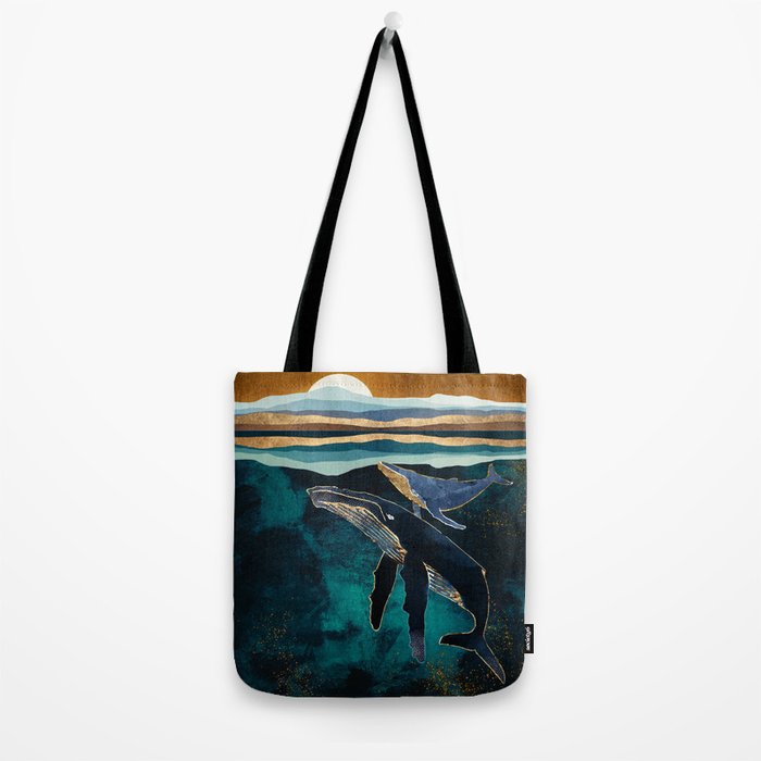 Moonlit Whales Tote Bag Gallery Image 2