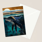 Moonlit Whales Stationery Card Gallery Image 2