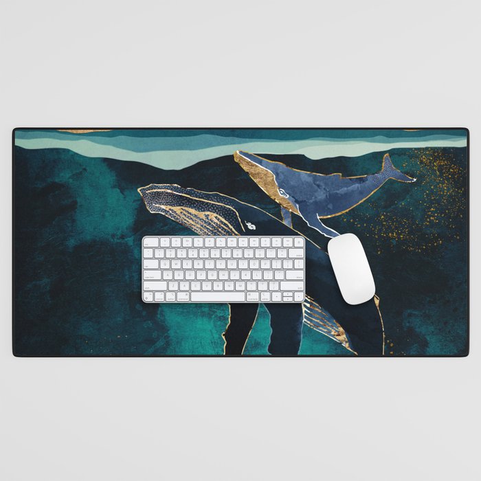 Moonlit Whales Desk Mat Gallery Image 1
