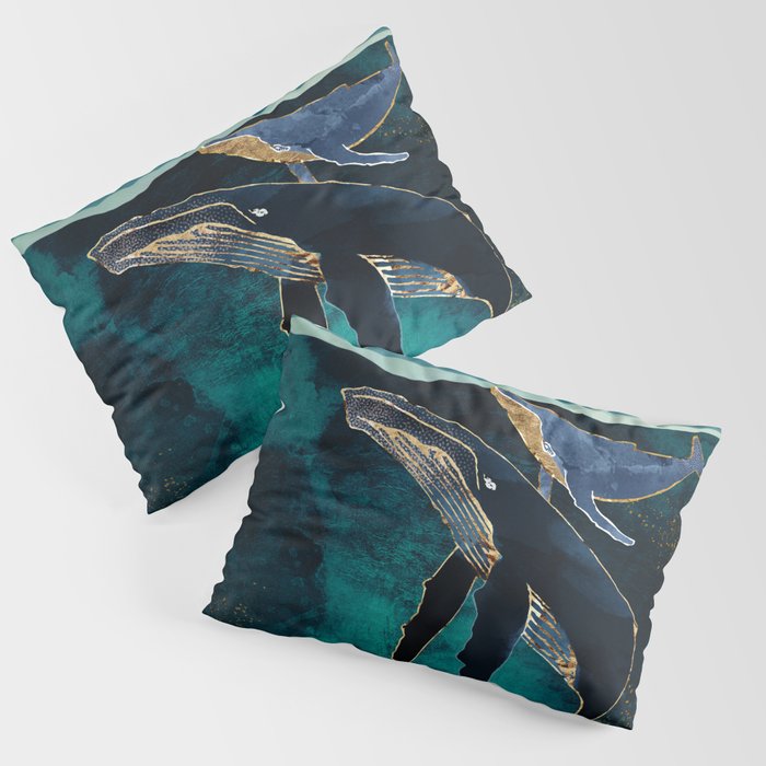 Moonlit Whales Pillow Sham Gallery Image 3