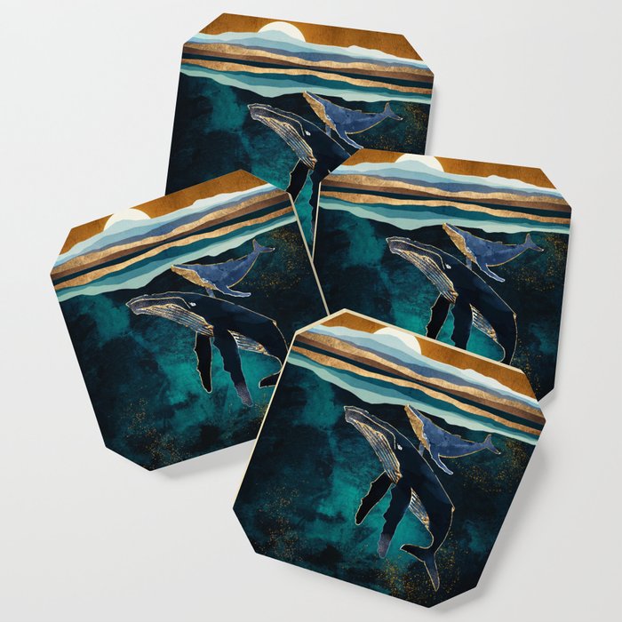 Moonlit Whales Coaster Gallery Image 1