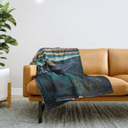 Moonlit Whales Throw Blanket Gallery Image 1