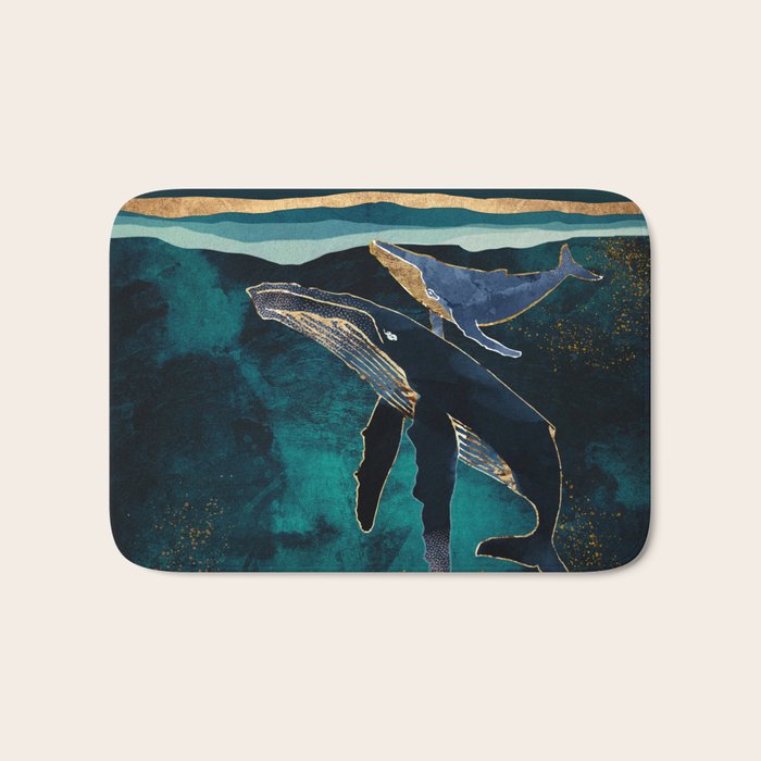 Moonlit Whales Bath Mat Gallery Image 1
