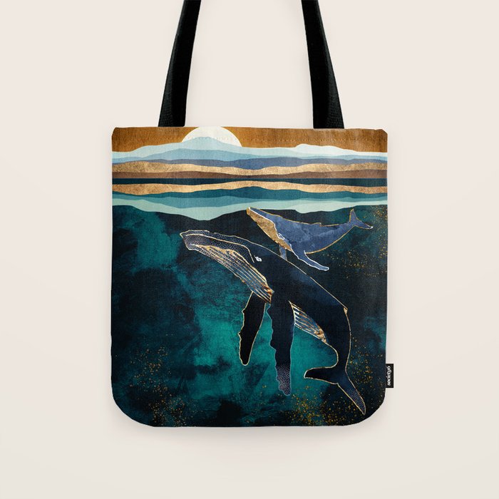 Moonlit Whales Tote Bag Gallery Image 1