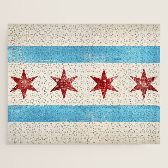 Chicago Flag Jigsaw Puzzle Gallery Image 1