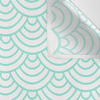 Seafoam Blue Japanese wave pattern Wall Tapestry Gallery Image 3
