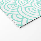 Seafoam Blue Japanese wave pattern Welcome Mat Gallery Image 2