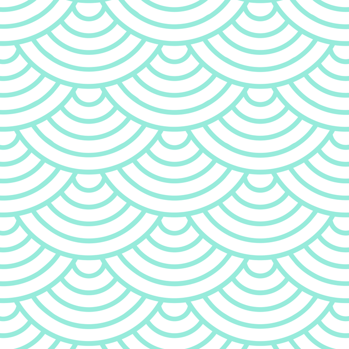 Seafoam Blue Japanese wave pattern Coffee Mug Gallery Image 2