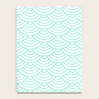 Seafoam Blue Japanese wave pattern Notebook Gallery Image 4
