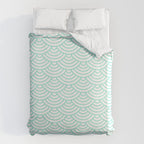Seafoam Blue Japanese wave pattern Duvet Cover Gallery Image 6